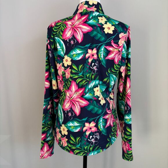 Tommy Bahama Women's Size XL Full Zip Jacket Tennis Golf Pickleball Tropical - Picture 10 of 13